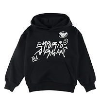 EA7 Hoodie - Black w. White EA7 Hoodie - Black w. White