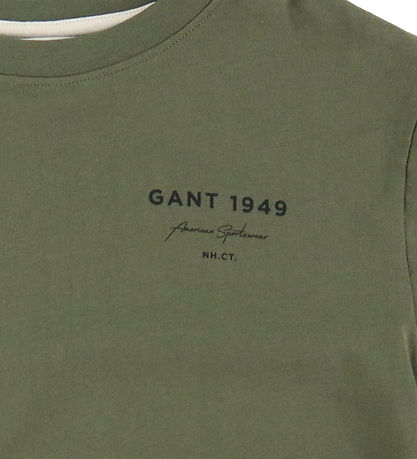GANT T-shirt - Graphic Script - Juniper Green GANT T-shirt - Graphic Script - Juniper Green