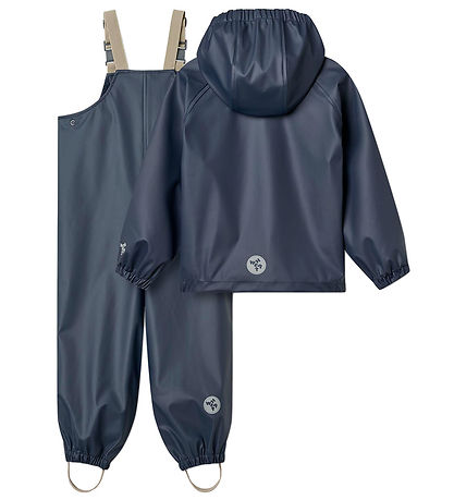 Wheat Rainwear w. Suspenders - PU - Charlie - Ink