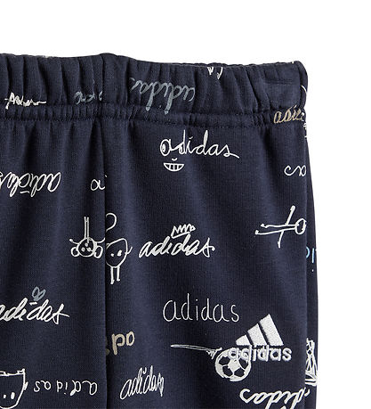 adidas Performance Sweat Set - I Bluv Jogger - Navy/White adidas Performance Sweat Set - I Bluv Jogger - Navy/White