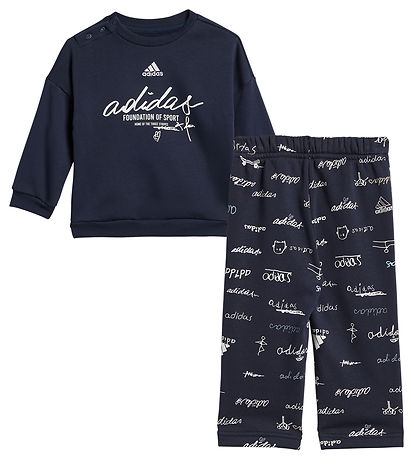 adidas Performance Sweat Set - I Bluv Jogger - Navy/White adidas Performance Sweat Set - I Bluv Jogger - Navy/White