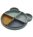 Assiette Liewood - Arne - Silicone - 4 Rum - M. Bear/Blue Brouil
