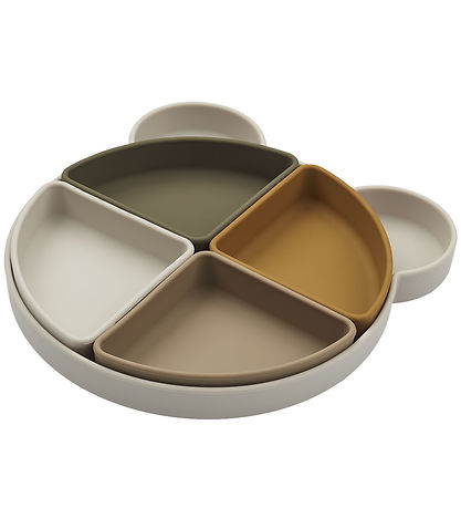Liewood Plate - Arne - Silicone - 4 Room - Mr Bear/Sandy Mult Liewood Plate - Arne - Silicone - 4 Room - Mr Bear/Sandy Mult