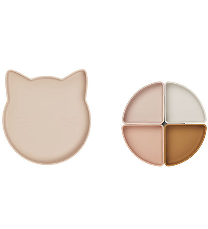 Liewood Plate - Arne - Silicone - 4 Rooms - CAT Rose Multi Mix