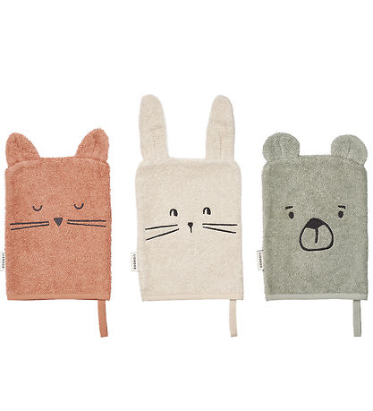 Gants de toilette Liewood - Sylvester - 3 Pack - Dove Blue Mix