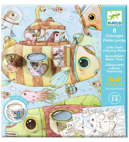Djeco Coloring Sheet w. Small Doors - Malo's Trip