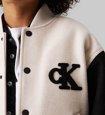 Veste Calvin Klein - Heather Varsity - Flocons d'avoine Heather/