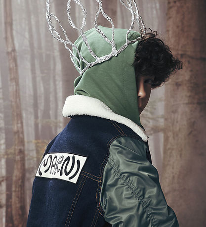 Marni Puffer Jacket - Denim - Dark Blue/Army Green
