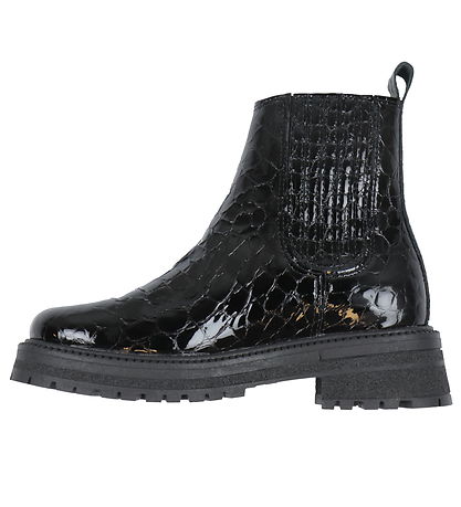 Angulus Boots - Chunky Chelsea - Croco/Black