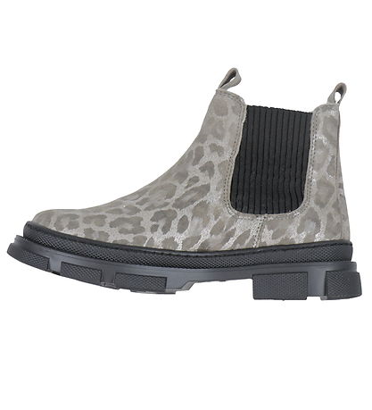 Angulus Boots w. Lining - Chelsea - Silver Leo/Black Angulus Boots w. Lining - Chelsea - Silver Leo/Black