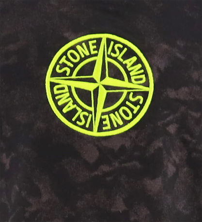 Stone Island T-shirt - Black Melange/Yellow w. Logo