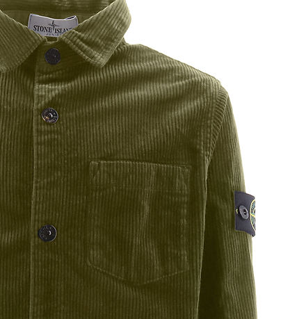 Stone Island Päällyspaita - Vakosametti - Sage