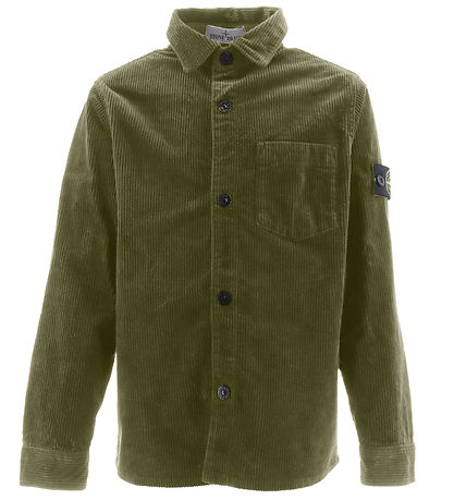 Stone Island Päällyspaita - Vakosametti - Sage