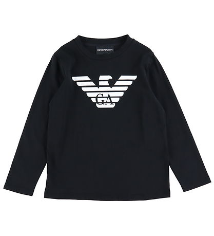 Emporio Armani Bluse - Schwarz/Weiß m. Logo