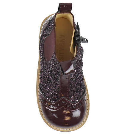Angulus Boots - Chelsea - Aubergine w. Glitter