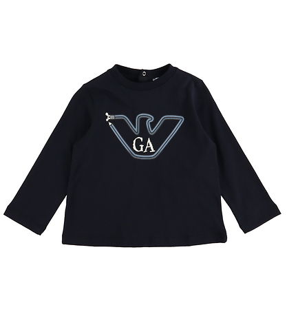 Emporio Armani Blouse - Navy w. Logo