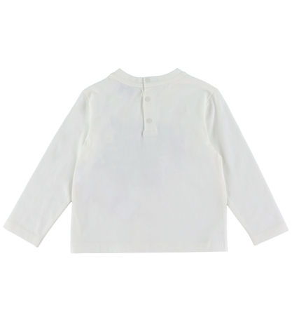 Emporio Armani Blouse - White w. Dusty Blue