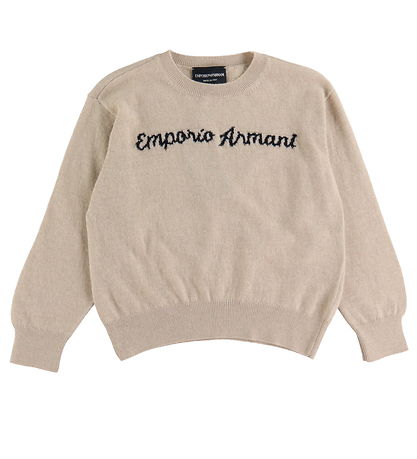 Emporio Armani Blouse - Polyamide/Wool - Beige Melange w. Black