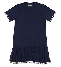 Emporio Armani Dress - Knitted - Navy w. White