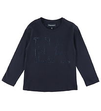 Emporio Armani Blouse - Navy w. Rhinestone