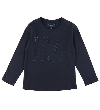 Emporio Armani Bluse - Navy m. Strassstein