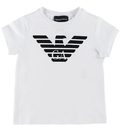 Emporio Armani T-shirt - White w. Black