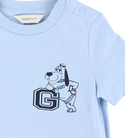 GANT T-shirt - Fresh Blue w. Dog