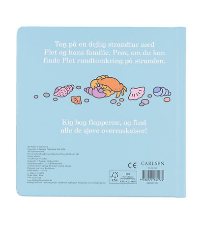 Forlaget Carlsen Book - Find Spot - On The Beach - Danish Forlaget Carlsen Book - Find Spot - On The Beach - Danish
