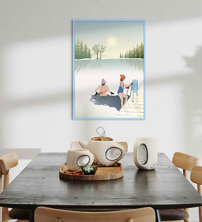 Vissevasse Picture frame - Wood - 50x70 cm - Air Blue