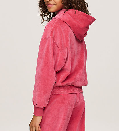 Tommy Hilfiger Hoodie - Velvet - Script - Heritage Pink