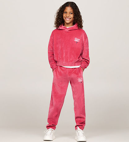 Tommy Hilfiger Hoodie - Velvet - Script - Heritage Pink