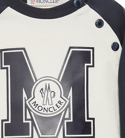 Moncler Bluse - Weiß/Navy Moncler Bluse - Weiß/Navy