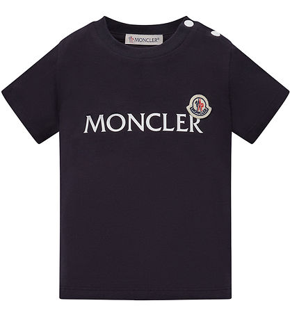 Moncler T-shirt - Medium+ Blue w. White