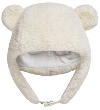 Moncler Beanie - Teddy Fleece - Off White w. Ears Moncler Beanie - Teddy Fleece - Off White w. Ears