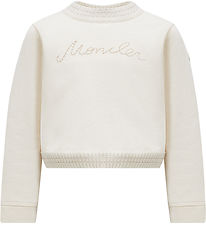 Moncler Sweatshirt - Cropped - Cream Moncler Sweatshirt - Cropped - Cream