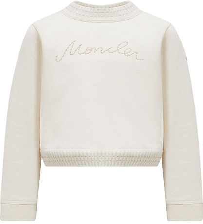 Moncler Sweatshirt - Cropped - Cream Moncler Sweatshirt - Cropped - Cream