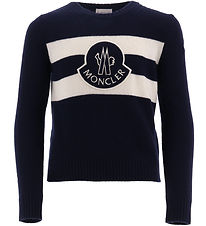 Moncler Blouse - Wool - Navy w. White Moncler Blouse - Wool - Navy w. White