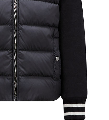 Moncler Cardigan - Schweiß/Daunen - Schwarz Moncler Cardigan - Schweiß/Daunen - Schwarz