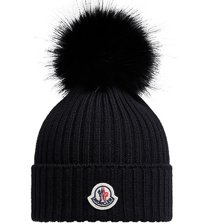 Moncler Pipo - Neulottu - Villa - Laivastonsininen m. Pom pom Moncler Pipo - Neulottu - Villa - Laivastonsininen m. Pom pom