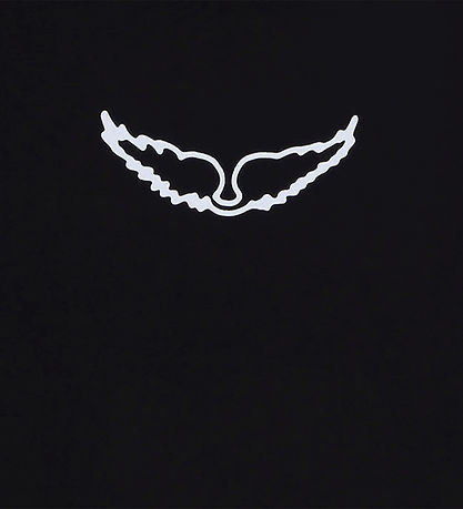 Zadig & Voltaire Stuttermabolur - Svart M. Hvítur