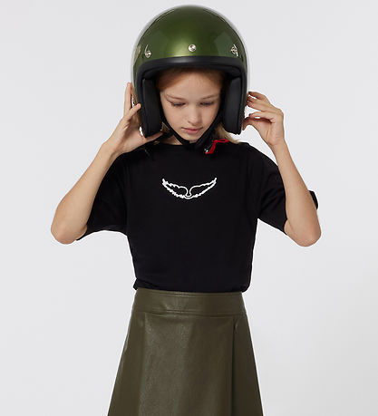 Zadig & Voltaire Stuttermabolur - Svart M. Hvítur