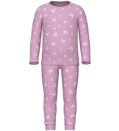 Name It Pyjamasetti - Noos - Joustinneule - NmfNightset - Vaalea