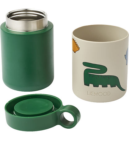Liewood Thermal container - Kian - 350 mL - Dinosaurs/Mist Liewood Thermal container - Kian - 350 mL - Dinosaurs/Mist