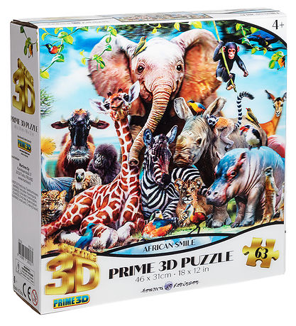 Prime 3D Puzzle Puzzlespiel - 3D - 63 Teile - African Smile Prime 3D Puzzle Puzzlespiel - 3D - 63 Teile - African Smile