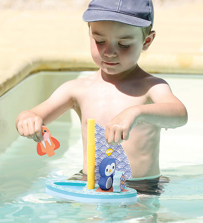 Ludi Bath Toy - Foam boat w. Toy Figurine