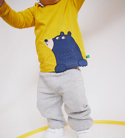 Freds World Blouse - Bear Applique - Mango Freds World Blouse - Bear Applique - Mango
