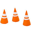 Hoppekids Cone set - 3-Pack - Orange/White Hoppekids Cone set - 3-Pack - Orange/White