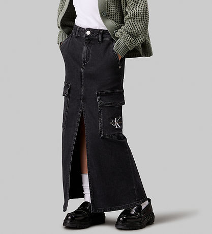 Calvin Klein Skirt - Maxi Denim - Charcoal Grey