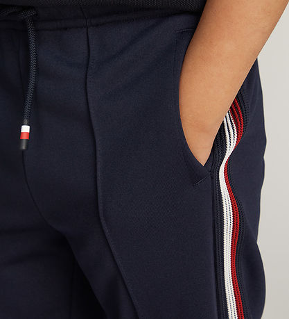 Tommy Hilfiger Joggebukse - Global Stripe - Desert Sky