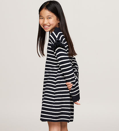Tommy Hilfiger Dress - Knitted - Ruffle Skater - Desert Sky Stri